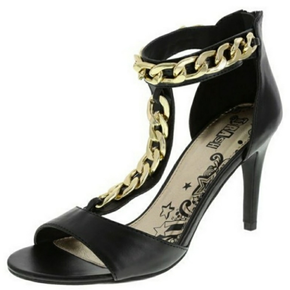 Brash Gold and Black Heels